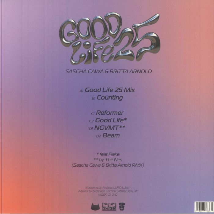 Sascha Cawa / Britta Arnold – Good Life 25 EP (LP, Kiosk ID, 2025) Back Cover