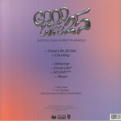 Sascha Cawa / Britta Arnold – Good Life 25 EP (LP, Kiosk ID, 2025) Back Cover