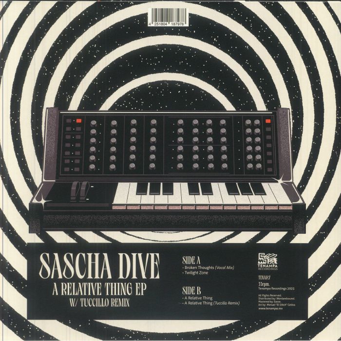 Sascha Dive – A Relative Thing (12", Tenampa Recordings, 2025) Back Cover