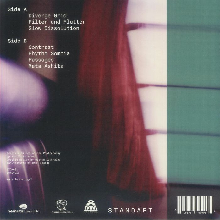 Satoshi & Makoto – Mirage Cafe (LP, 8mm Records, 2026) Back Cover