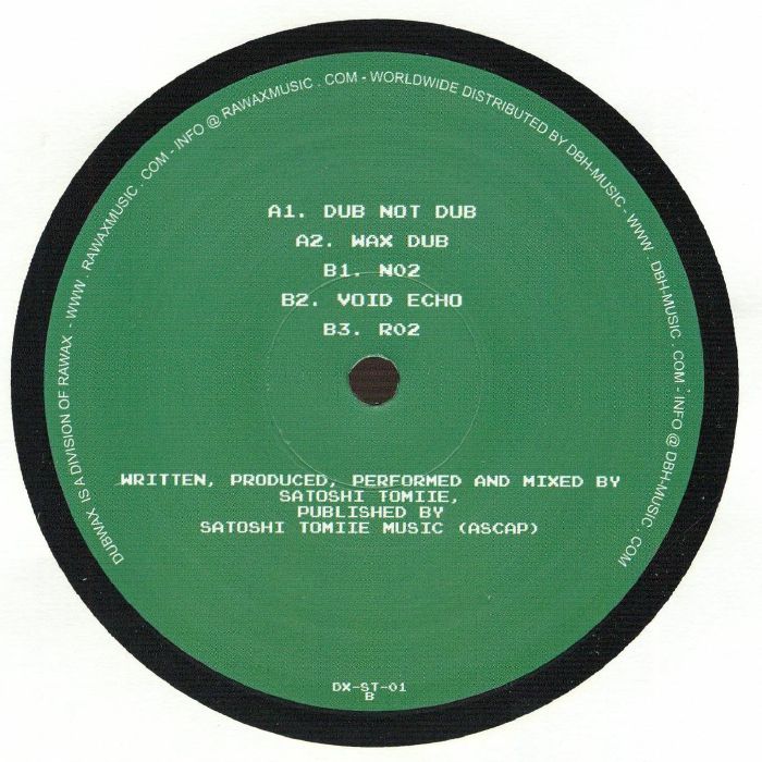 Satoshi Tomiie – Subtract Infinity Pt. 1 (12", Dubwax, 2026) Back Cover