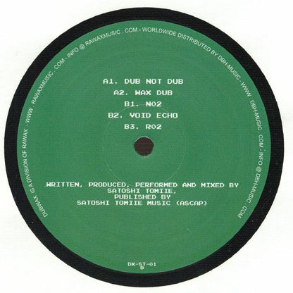 Satoshi Tomiie – Subtract Infinity Pt. 1 (12", Dubwax, 2026) Back Cover