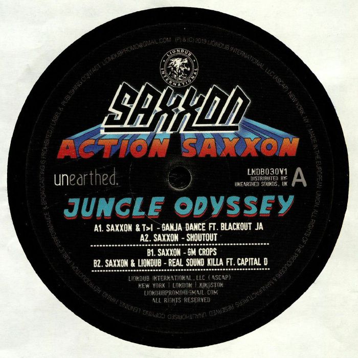 Saxxon – Action Saxxon - Jungle Odyssey EP 1 (12", LionDub International, 2019) Front Cover
