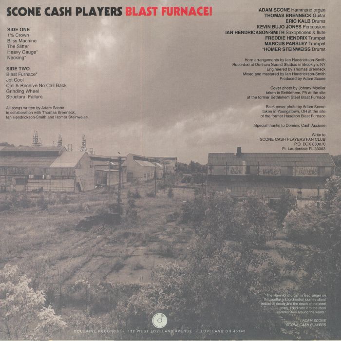 Scone Cash Players – Blast Furnace! (LP, Pink, Colemine Records, 2022) Back Cover