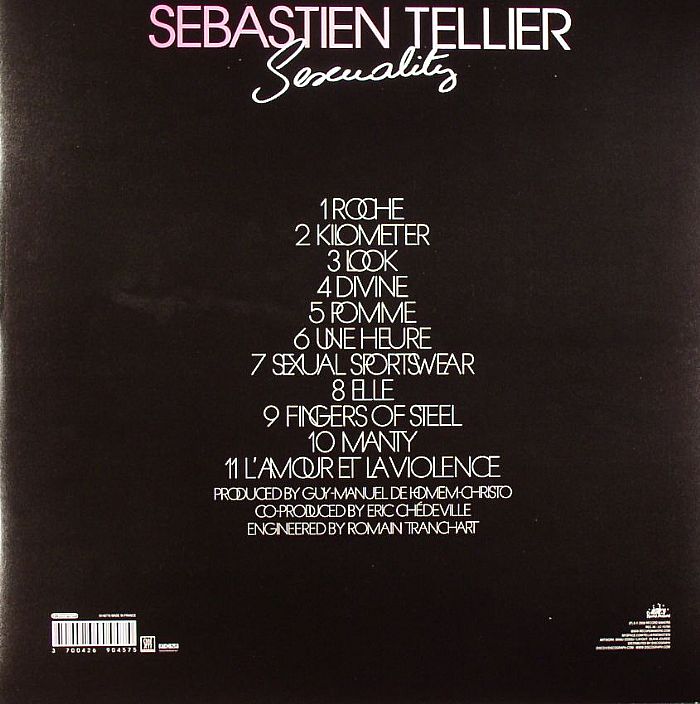 Sébastien Tellier – Sexuality (LP, Record Makers, 2021) Back Cover