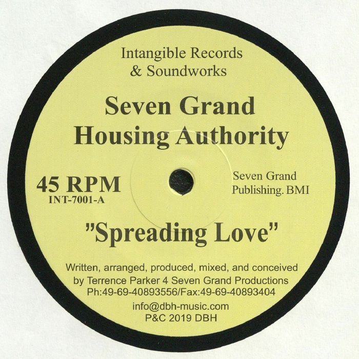 Seven Grand Housing Authority – Spreading Love (12", Intangible Records & Soundworks, 2019) Front Cover