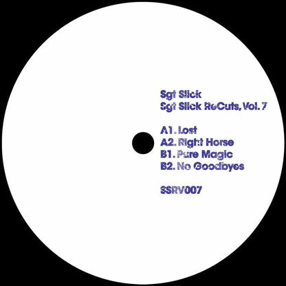 Sgt Slick – Sgt Slick ReCuts Vol 7 (12", Sgt Slick Recuts, 2026) Back Cover