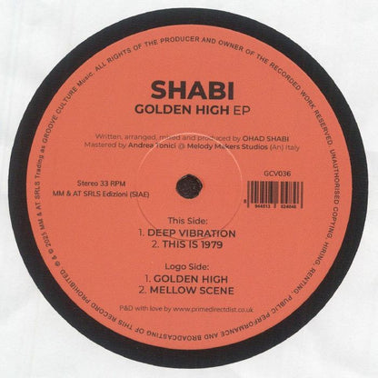 Shabi – Golden High EP (12", Groove Culture Music, 2026) Back Cover