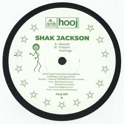 Shak Jackson – Routes (12", Hooj Choons, 2026) Back Cover