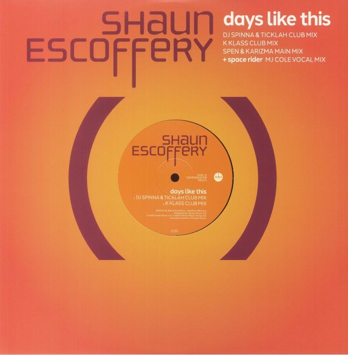Shaun Escoffery – Days Like This (12", Demon Records, 2025) front cover