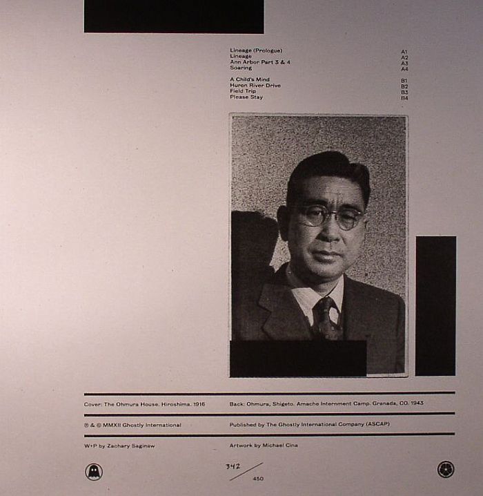 Shigeto – Lineage (LP, White & Black Marble, Ghostly International, 2023) Back Cover