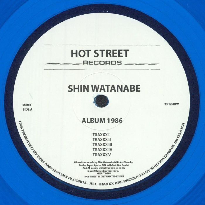 Shin Watanabe – Album 1986 (LP, Blue Transparent, Hot Street Records, 2025) Front Cover