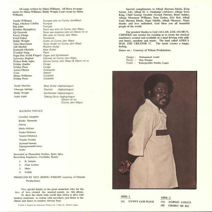 Shina Williams & His African Percussionists – African Dances (LP, Mr Bongo, 2018) Back Cover