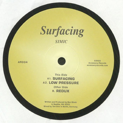 Simic – Surfacing (12", Accessory Records, 2022) Front Cover