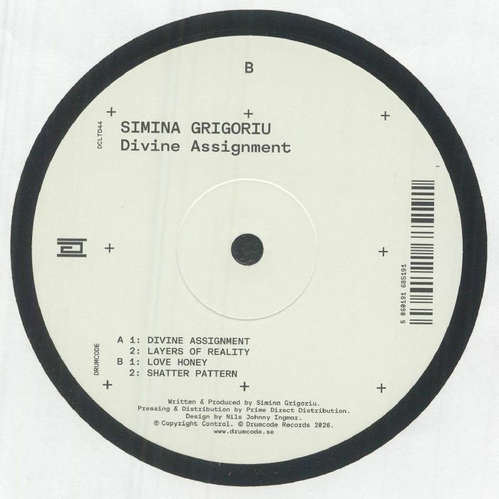 Simina Grigoriu – Divine Assignment (12", Drumcode, 2026) Back Cover