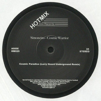 Simoncino – Cosmic Warrior (12", Blue, HotMix Records, 2026) Front Cover