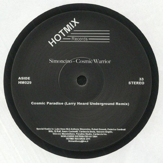 Simoncino – Cosmic Warrior (12", Blue, HotMix Records, 2026) Front Cover