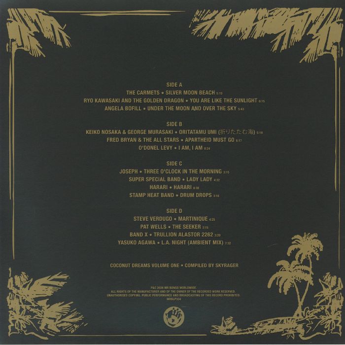 Skyrager – Coconut Dreams Volume One (2xLP, Mr Bongo, 2026) Back Cover