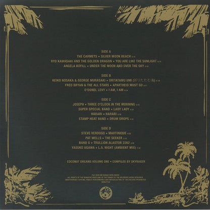 Skyrager – Coconut Dreams Volume One (2xLP, Mr Bongo, 2026) Back Cover