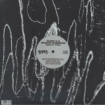 Sleep D / Mosam Howieson – Syphon Filter (12", in die-cut sleeve, Butter Sessions, 2026) Back Cover