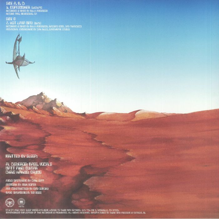 Sleep – Dopesmoker (2xLP, Third Man Records, 2022) Back Cover