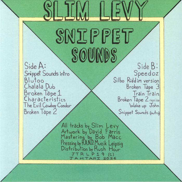 Slim Levy – Snippet Sounds (LP, coloured, Jahtari, 2026) Back Cover