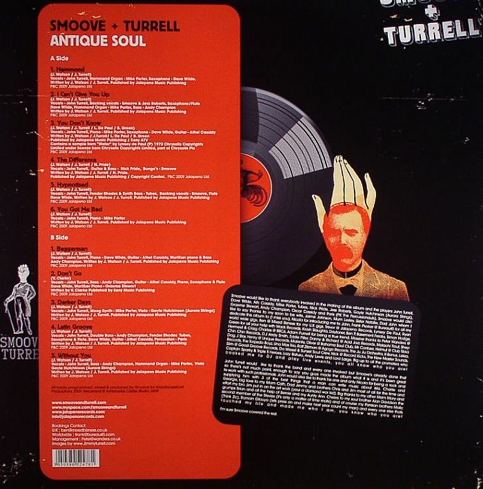 Smoove + Turrell – Antique Soul (LP, Jalapeno Records, 2009) Back Cover