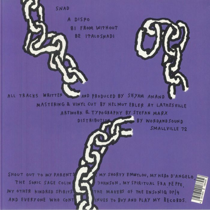 Snad – Dispo (12", Smallville Records, 2026) Back Cover