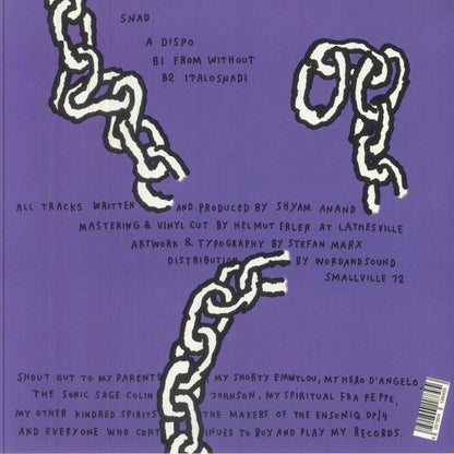 Snad – Dispo (12", Smallville Records, 2026) Back Cover