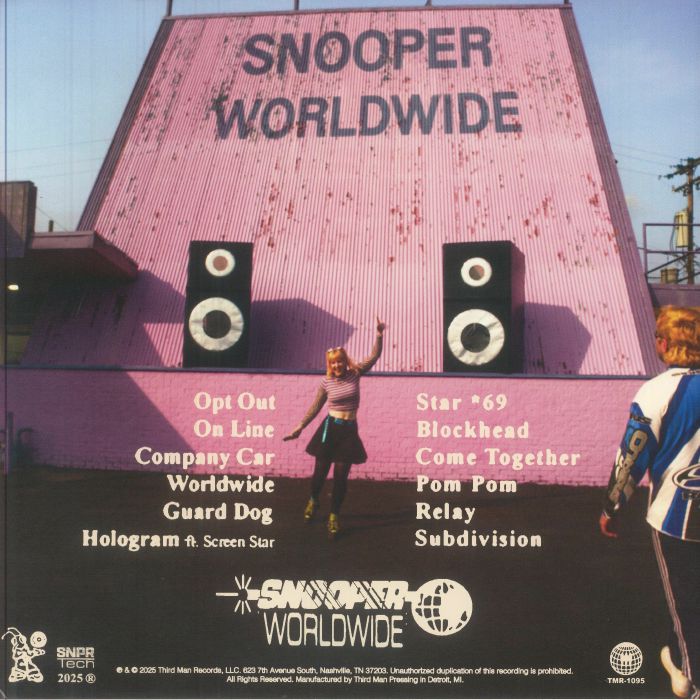 Snooper – Worldwide (LP, Pom Pom, Third Man Records, 2025) Back Cover