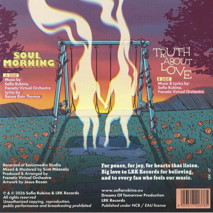 Sofia Rubina – Soul Morning (7", limited to 250 copies, LRK, 2026) Back Cover
