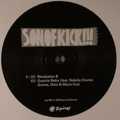 Son Of Kick!!! Micro Coz Natalia Clavier Disiz Grems – Guacha (12", Equinox Records, 2010) Back Cover