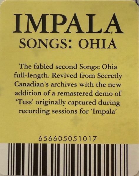 Songs: Ohia – Impala (LP, Secretly Canadian, 2025) Back Cover