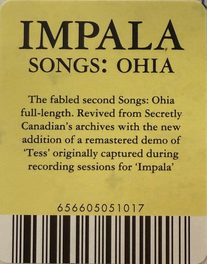 Songs: Ohia – Impala (LP, Secretly Canadian, 2025) Back Cover