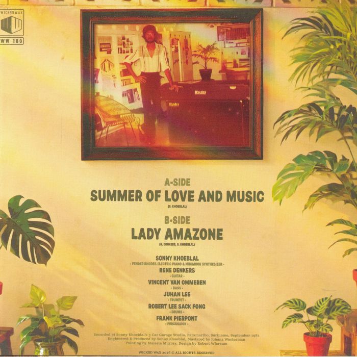 Sonny Khoeblal & Thalamus – Summer Of Love & Music (7", Wicked Wax Amsterdam, 2026) Back Cover