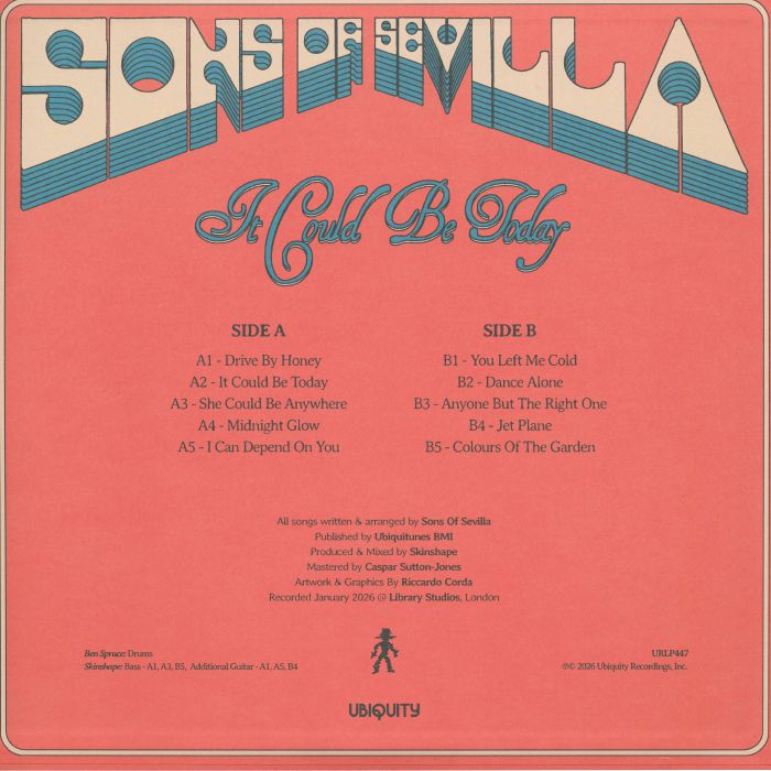 Sons Of Sevilla – It Could Be Today (LP, Orange, Ubiquity, 2026) Back Cover