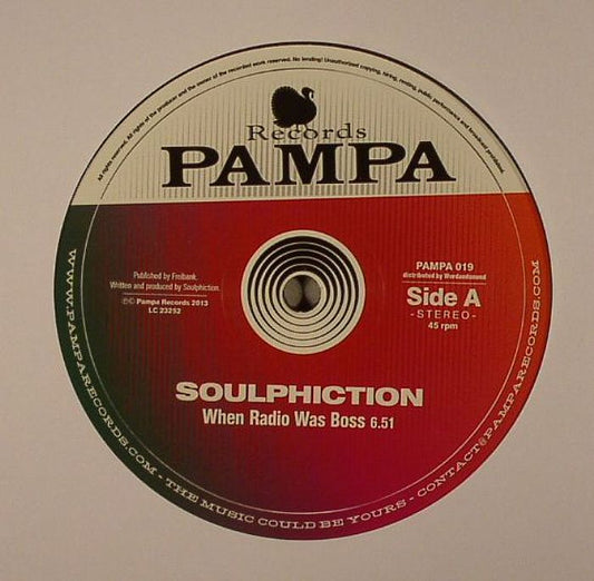 Soulphiction – When Radio Was Boss / Maybachswagger (12", Pampa Records, 2013) Front Cover