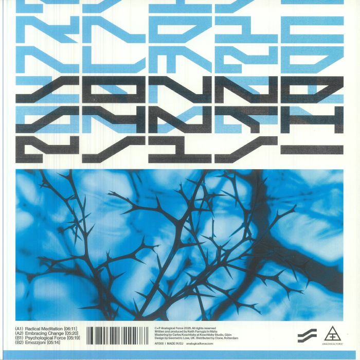 Sound Synthesis – Radical Meditation EP (12", Blue Transparent, Analogical Force, 2026) Back Cover
