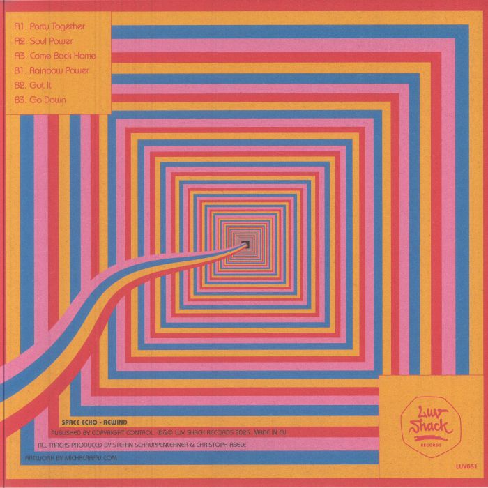 Space Echo – Rewind EP (12", Luv Shack Records, 2025) Back Cover