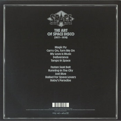 Space – The Art Of Space Disco: 1977-1978 (LP, Crystal Clear, Because Music, 2026) Back Cover