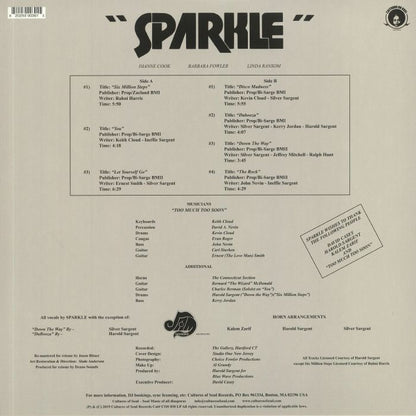 Sparkle – Sparkle (LP, Gatefold, Cultures Of Soul Records, 2020) Back Cover