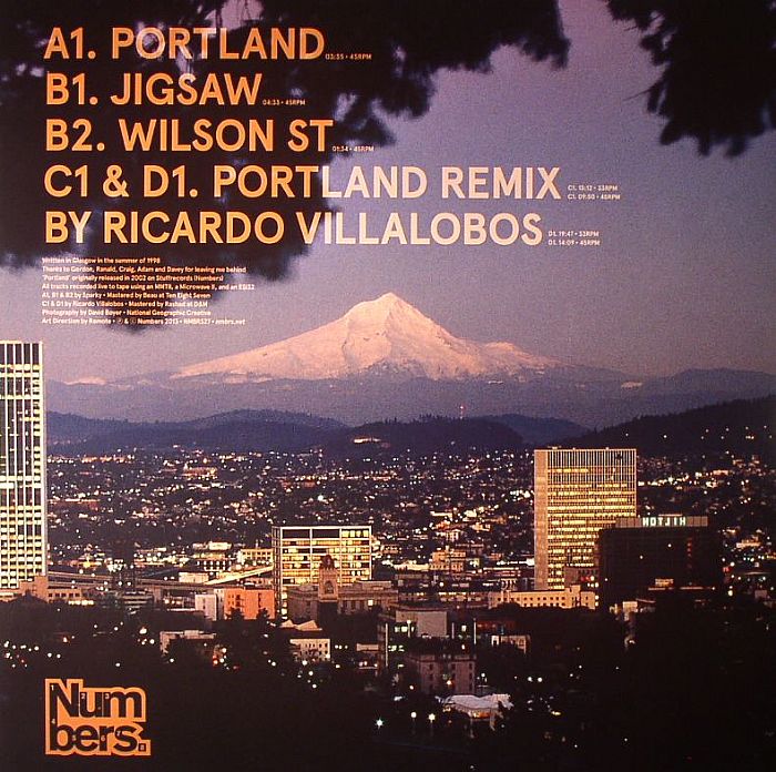 Sparky – Portland (2x12", Numbers., 2013) Back Cover