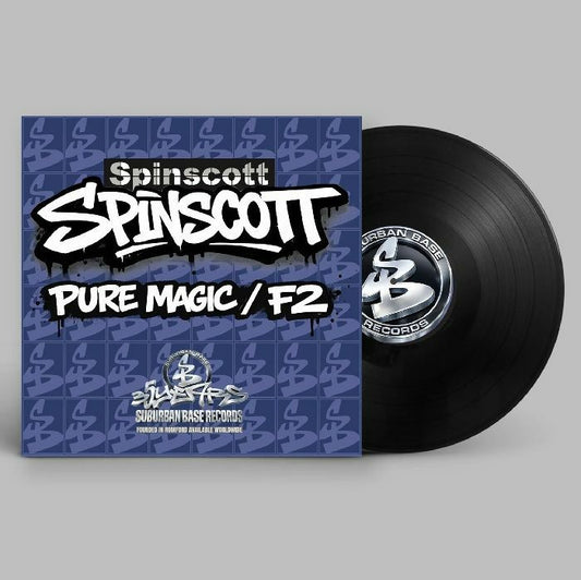 Spinscott – Pure Magic / F2 (12", Suburban Base Records, 2026) Front Cover