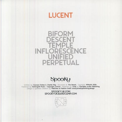 Spooky – Lucent (LP, 49North, 2026) Back Cover