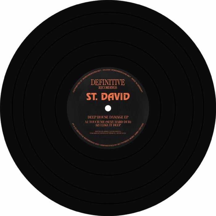 St. David – Deep House Damage EP (12", Definitive Recordings, 2025) Front Cover