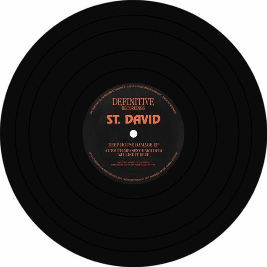 St. David – Deep House Damage EP (12", Definitive Recordings, 2025) Front Cover