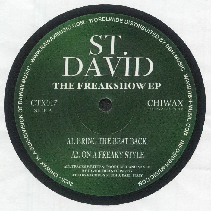 St. David – The Freakshow EP (12", Chiwax, 2026) Front Cover