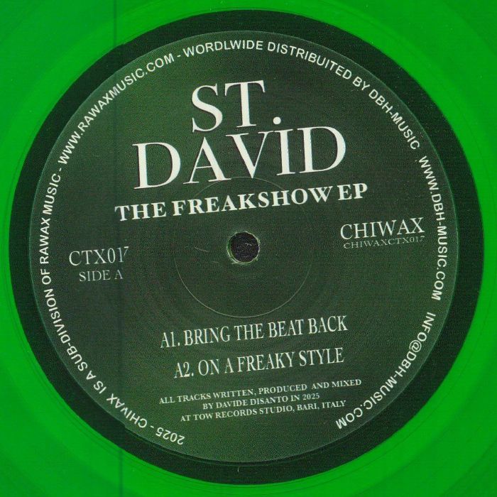 St. David – The Freakshow EP (12", Green, Chiwax, 2026) Front Cover