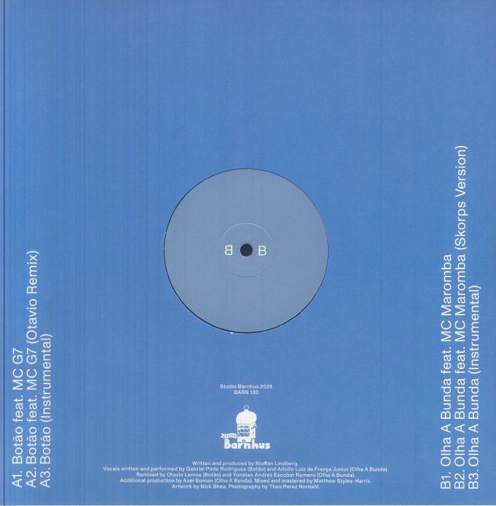 Staffan Lindberg – Reveillon EP (12", in die-cut sleeve, Studio Barnhus, 2026) Back Cover