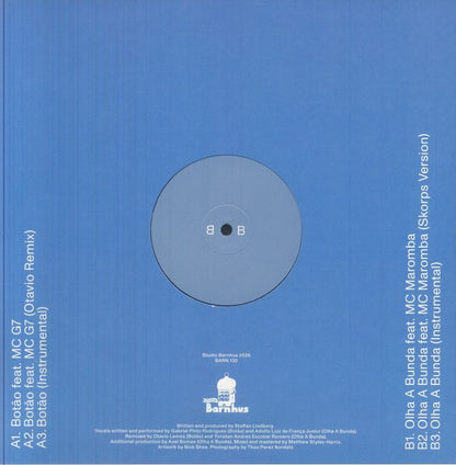 Staffan Lindberg – Reveillon EP (12", in die-cut sleeve, Studio Barnhus, 2026) Back Cover